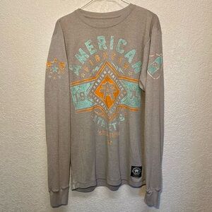 American Fighter Thermal T-Shirt Mens XL Grey Premium Athletics Active Tee Shirt